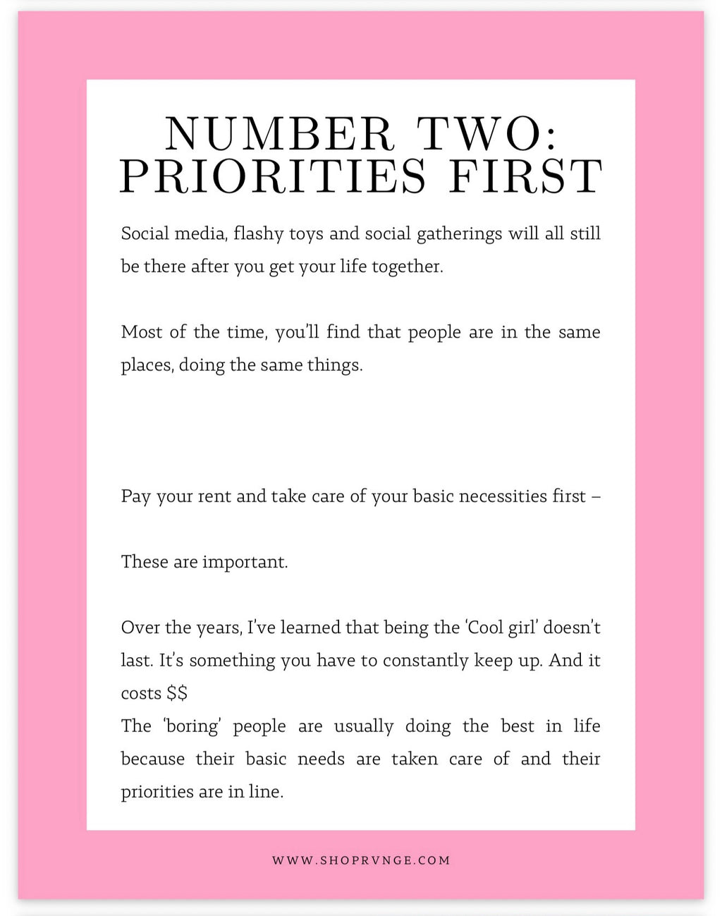 RULES TO LIVE BY