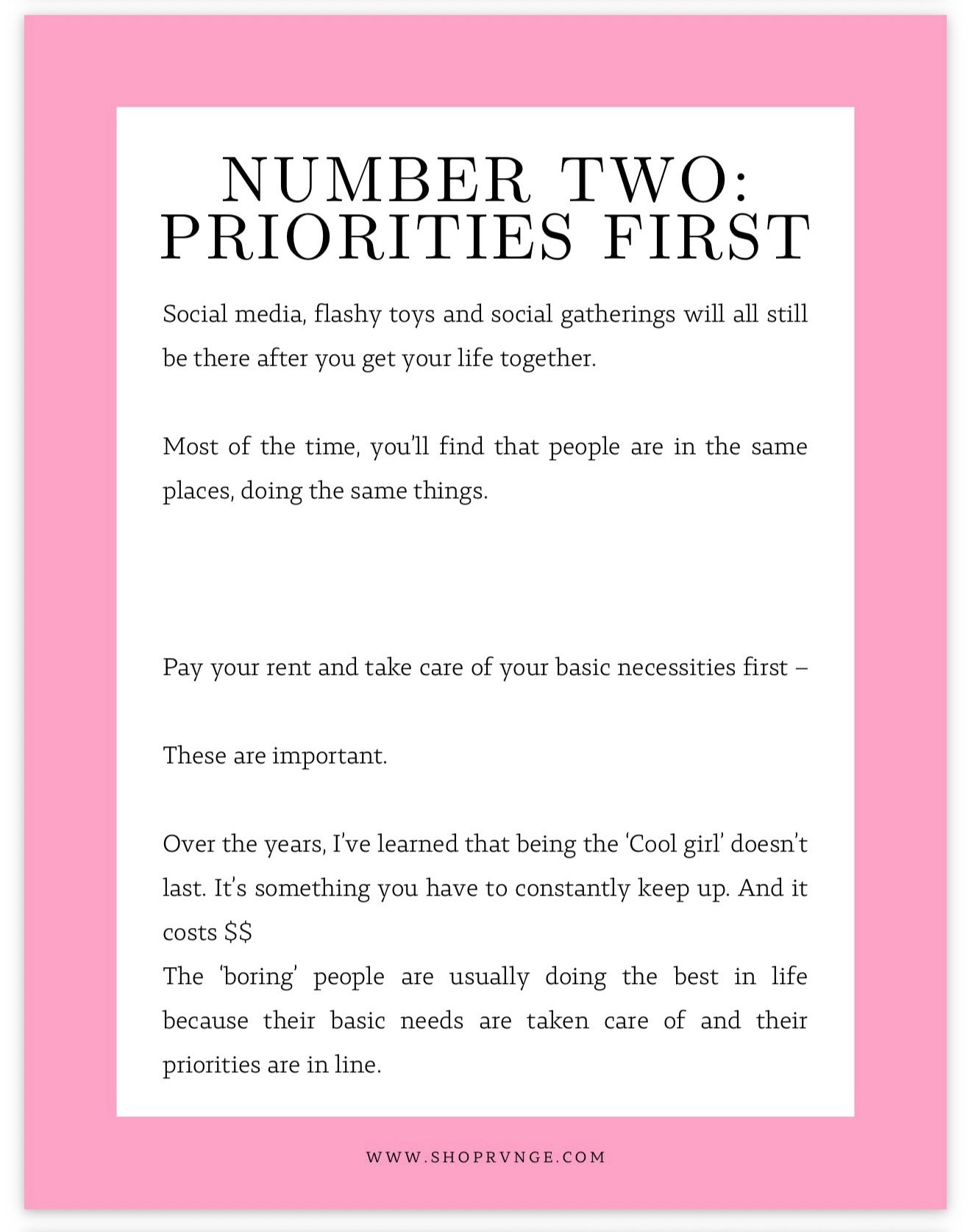 RULES TO LIVE BY